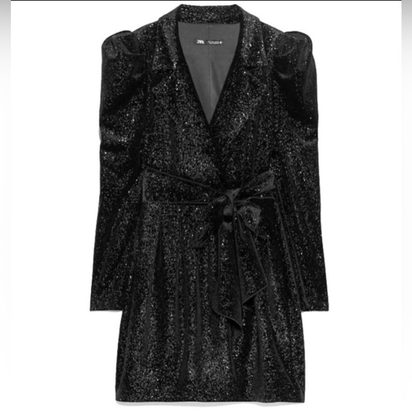 NWT Zara sparkly shiny blazer dress - Picture 5 of 9